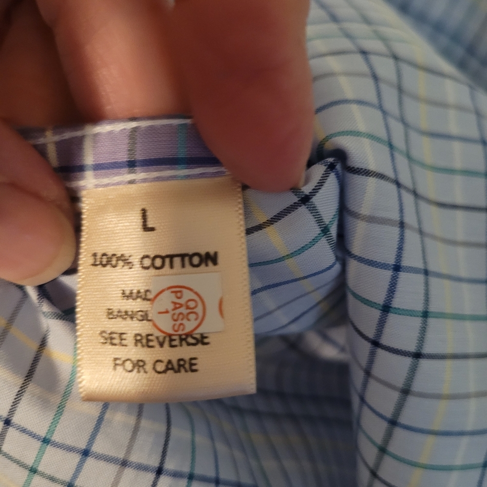 MINE London Milan New York mens button down color block shirt - L.     G4 - Picture 7 of 9